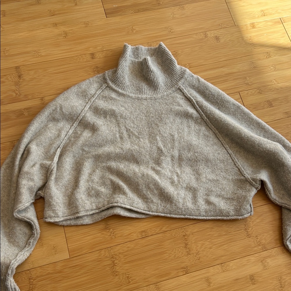 Cropped Turtleneck Sweater